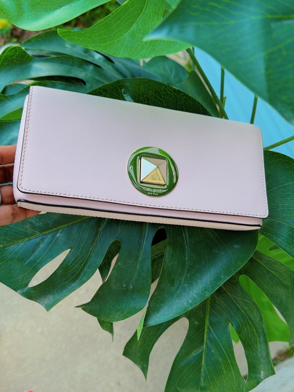 Kate Spade New York Pale Pink Leather Continental Wallet
